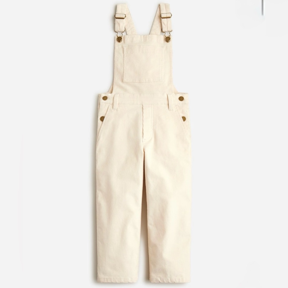J. Crew Girls' straight-leg corduroy overalls Size：12